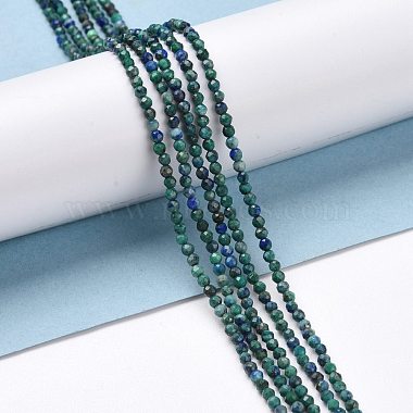 Natural Chrysocolla & Lapis Lazuli Beads Strands(G-D463-08A)-4