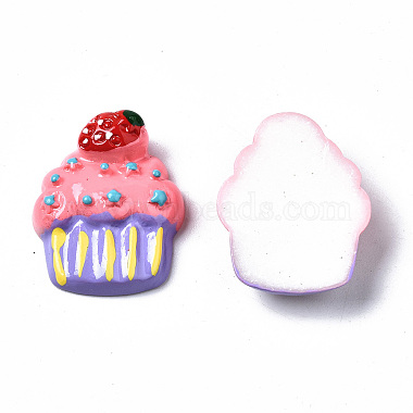 Spray Painted Resin Cabochons(CRES-Q215-006)-3