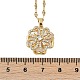 Brass Micro Pave Clear Cubic Zirconia Rotatable Clover Pendant Necklaces(NJEW-K280-01G)-3