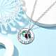 Glass and Alloy Round With Word Forever In My Heart Pendant Necklace(NJEW-JN04697-03)-3