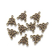 Tibetan Style Chandelier Components, Lead Free & Cadmium Free, Antique Bronze, 19x16x2mm, Hole: 1mm(X-TIBEP-00428-AB-LF)