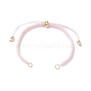 Braided Nylon Cord Slider Bracelet Making, Nice for DIY Jewelry Making, Pink, 9-1/2 inch(24.2cm)(AJEW-JB01237-01)