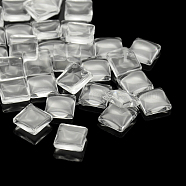 Transparent Glass Square Cabochons, Clear, 8x8x3mm(GGLA-A001-8mm)