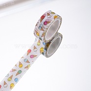 DIY Scrapbook Decorative Paper Tapes, Adhesive Tapes, Ice Cream, White, 15mm, 5m/roll(5.46yards/roll)(DIY-F016-P-01)