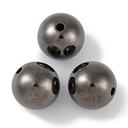 CCB Plastic Round Beads, Gunmetal, 15.5mm, Hole: 2mm(ALUM-U001-08A-09)