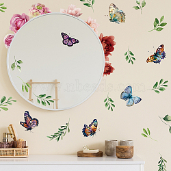 PVC Wall Stickers, Wall Decoration, Flower, 980x390mm, 2 sheets/set(DIY-WH0228-987)