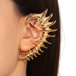 Alloy Cuff Earrings, Skeleton, Light Gold, 80x45mm(PW-WG2C1E3-02)