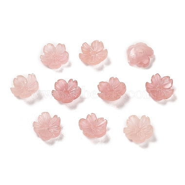 Rosy Brown Flower Synthetic Coral Beads
