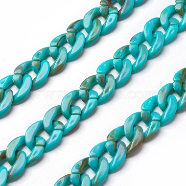 DarkTurquoise Acrylic Curb Chains Chain
