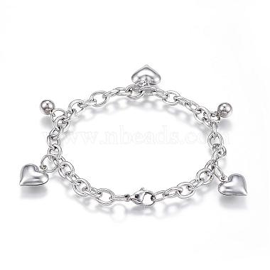 bracelets à breloques en acier inoxydable résistant au ternissement 304(BJEW-G544-12P)-3