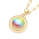 Rainbow Color Pride Necklace(NJEW-H160-02G)-1