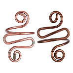 2Pcs 2 Colors Iron Yarn Guide Finger Holders, Mixed Color, 3.2x2cm, 1pc/color(DIY-TA0011-15)