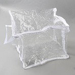 Transparent PVC Plastic Packing Bags with Handles, for Book Storage, Rectangle, White, 30x23x24cm(ABAG-WH0045-73)
