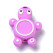 Silicone Focal Beads, Turtle, Magenta, 29x22x8mm, Hole: 3mm(SIL-C001-01A)
