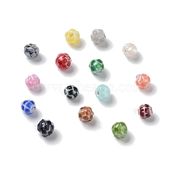 Colorful Craft Shell Beads, Dyed, Round, Mixed Color, 3.5~4x4~4.5mm, Hole: 0.9~1mm(BSHE-D001-02A)