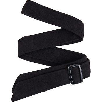 Tie a Knot Cloth Waist Belts with Buckle, for Coat Decoration, Black, 70-1/8 inch(178cm)