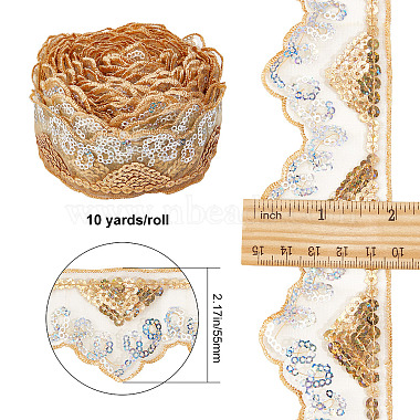 Waved Polyester Lace Trim(OCOR-WH0070-14B)-2