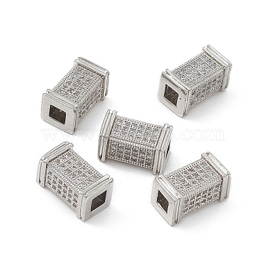 Laiton micro pavé de perles de zircone cubique claires(KK-E068-VB457)-4