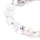 bracelet en perles de lapis-lazuli naturel (teint) et pierre de lune synthétique et perle(BJEW-TA00058)-4