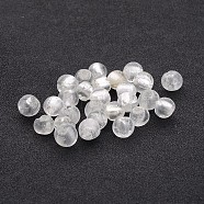 Handmade Silver Foil Glass Beads, Round, Clear, 8mm, Hole: 2mm(X-FOIL-R054-18)