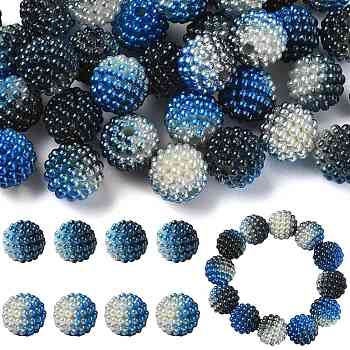 40Pcs Imitation Pearl Acrylic Beads, Berry Beads, Combined Beads, Round, Cornflower Blue, 15.5mm, Hole: 2.5mm