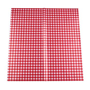 Waterproof Gift & Flower Wrapping Paper, Square with Tartan Pattern, Red, 580x580mm, 20sheets/bag