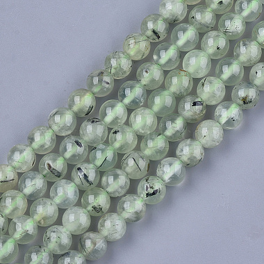 8mm Round Prehnite Beads