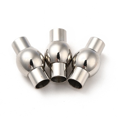 304 Stainless Steel Magnetic Clasps with Glue-in Ends(STAS-E006-1)-3