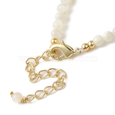 pulsera de eslabones ovalados de concha de paua natural con cuentas de perlas(BJEW-C051-37G)-3