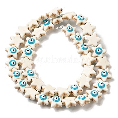 Synthetic Turquoise Enamel Beads Strands(G-P507-16A)-3