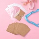 100Pcs Rectangle Kraft Paper One Pair Earring Display Cards with Hanging Hole(CDIS-YW0001-02A)-6