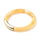 Imitation Gemstone Acrylic Curved Tube Beaded Stretch Bracelet(BJEW-JB07981-02)-1