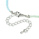 Faceted Rondelle Glass Beaded Necklace for Women(NJEW-M208-02G)-5