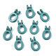 Spray Painted Alloy  2-Loop Link Pendants(X-PALLOY-T075-48O-RS)-1