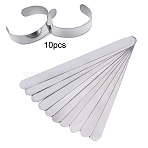 Stainless Steel Inner Core, DIY Leather Ring Shaping Core, Oval, For Bangle Making, Stainless Steel Color, 170x15x1mm(MAK-CJ0002-01)