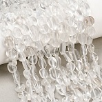 Natural Quartz Crystal Beads Strands, Rock Crystal, Nuggets, Tumbled Stone, 6~12x5~7x3.5~4.5mm, Hole: 0.7~0.8mm, about 21~24pcs/strand, 7.87''~8.39''(20~21.3cm)(G-K395-B01-01)