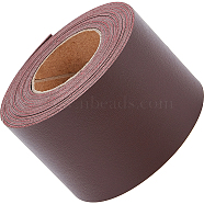 2M PVC Double Face Imitation Leather Ribbons, for Clothes, Bag Making, Coconut Brown, 50mm, about 2.19 Yards(2m)/Roll(SRIB-WH0011-127D-02)