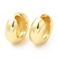 Rack Plating Brass Cuff Earrings for Women, Lead Free & Cadmium Free, Long-Lasting Plated, Ring, Real 18K Gold Plated, 14x15x6mm(EJEW-Q770-23G)