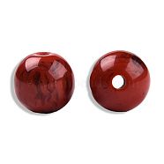 Resin Beads, Imitation Gemstone, Round, Dark Red, 12mm, Hole: 1.6~1.8mm(RESI-N034-15-L02)