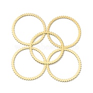 Brass Linking Rings, Lead Free & Cadmium Free, Round Ring, Real 24K Gold Plated, 30x0.5mm, Inner Diameter: 26mm(KK-O143-35G)