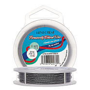 BENECREAT 3 Strands Copper Craft Wire, Long-Lasting Plated, Twisted Round, Gunmetal, 20 Gauge, 0.8mm, about 10m/roll(CWIR-BC0008-0.8mm-B)