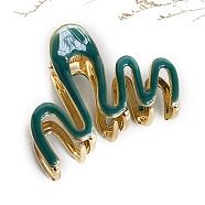 Alloy Enamel Claw Hair Clips, Hair Accessories for Women & Girls, Teal, 4mm(PW-WG5535B-05)