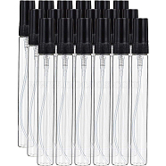 Mini Refillable Glass Spray Bottles, with Plastic Fine Mist Sprayer & Dust Cap, for Perfume, Essential Oil, Clear, 11.8x1.4cm, Capacity: 10ml(MRMJ-BC0002-12A)