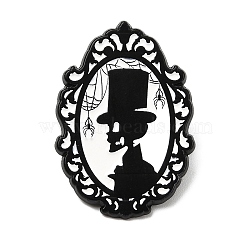 Oval Enamel Pins, Alloy Lapel Pin Backs for Backpack Clothes, Human, 31x21.5mm(JEWB-I059-02EB-02)