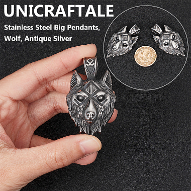 Unicraftale 3pcs 304 gros pendentifs en acier inoxydable(STAS-UN0055-82)-5