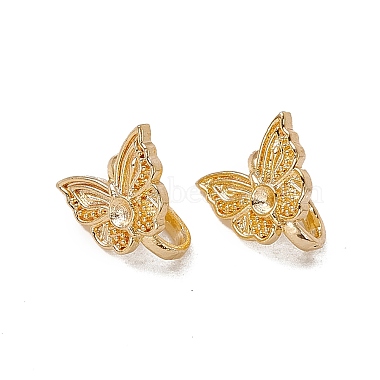 Real 18K Gold Plated Butterfly Brass Clasps