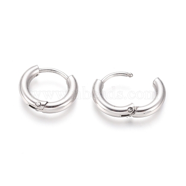 Pendientes de aro de acero inoxidable resistentes al deslustre 304(EJEW-F111B-13mm-P)-3