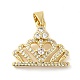 Rack Plating Brass Micro Pave Cubic Zirconia Pendants(KK-P241-04G)-1