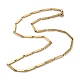 201 Stainless Steel Bar Link Chain Necklaces for Men Women(NJEW-G112-07F-G)-1