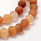 Frosted Natural Carnelian Beads Strands(X-G-F372-10mm)-3